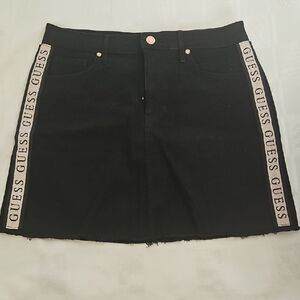 Guess Black and Gold Mini Pencil Skirt